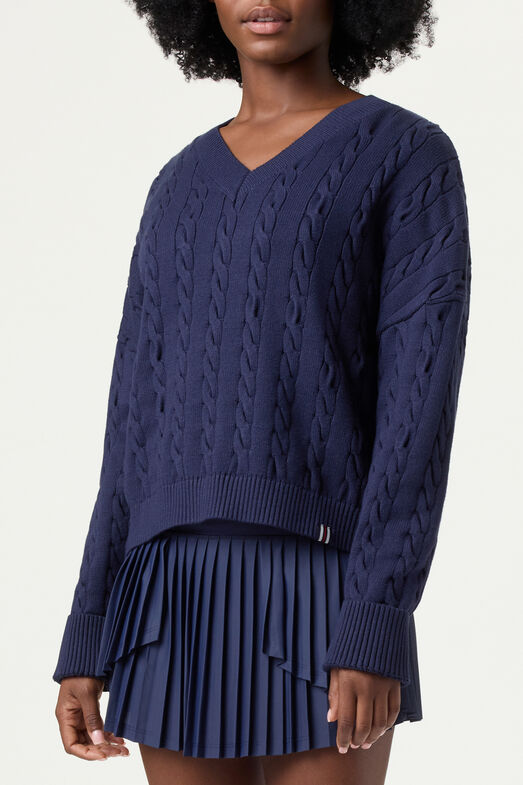 BASELINE CHNKY V-NECK SWEATER