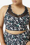 UPLIFT RACERBACK BRA TOP/BLKANIMAL/2XLarge