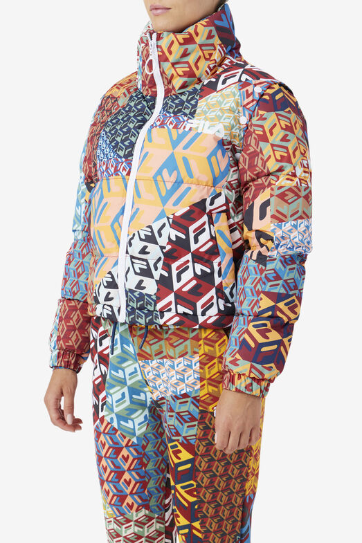 MARINA SNAPOFF SLV CROP PUFFR