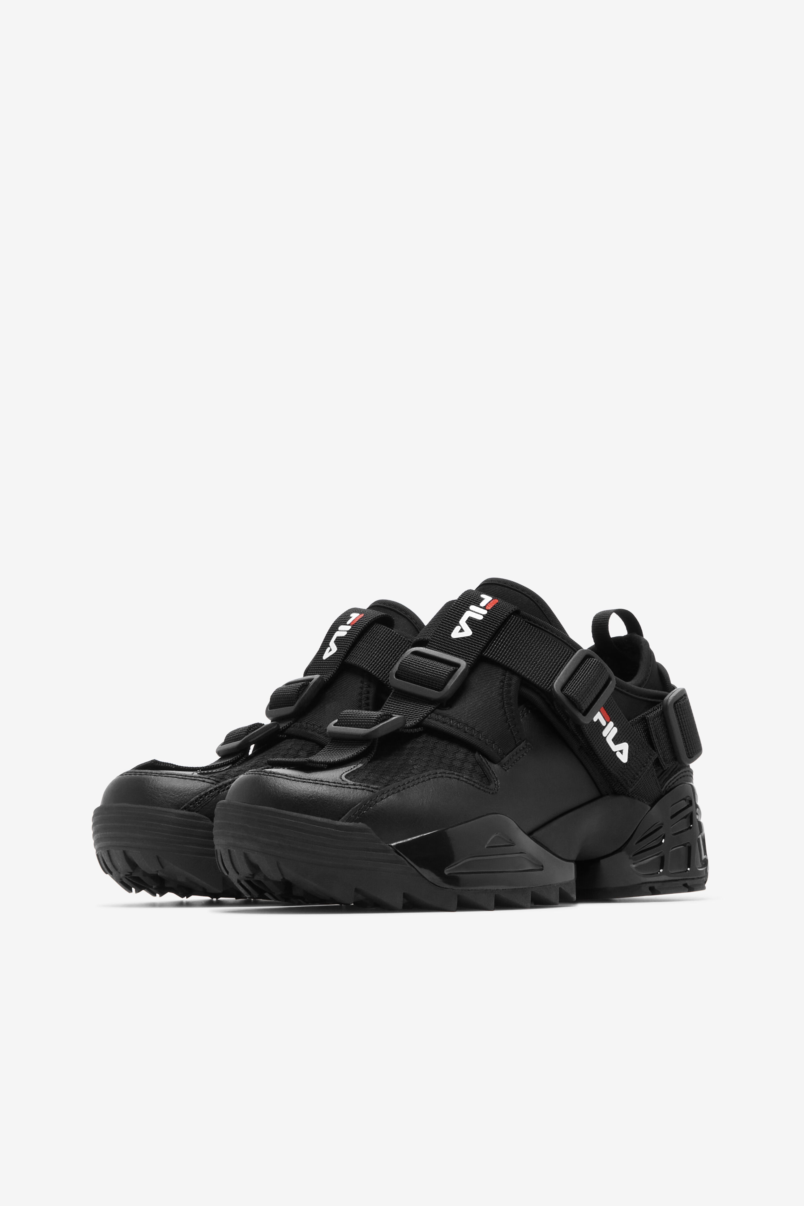 Fila black online platform sneakers