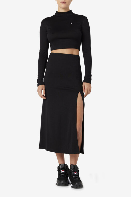 LUISE CROPPED TURTLENECK/BLACK/Extra Small