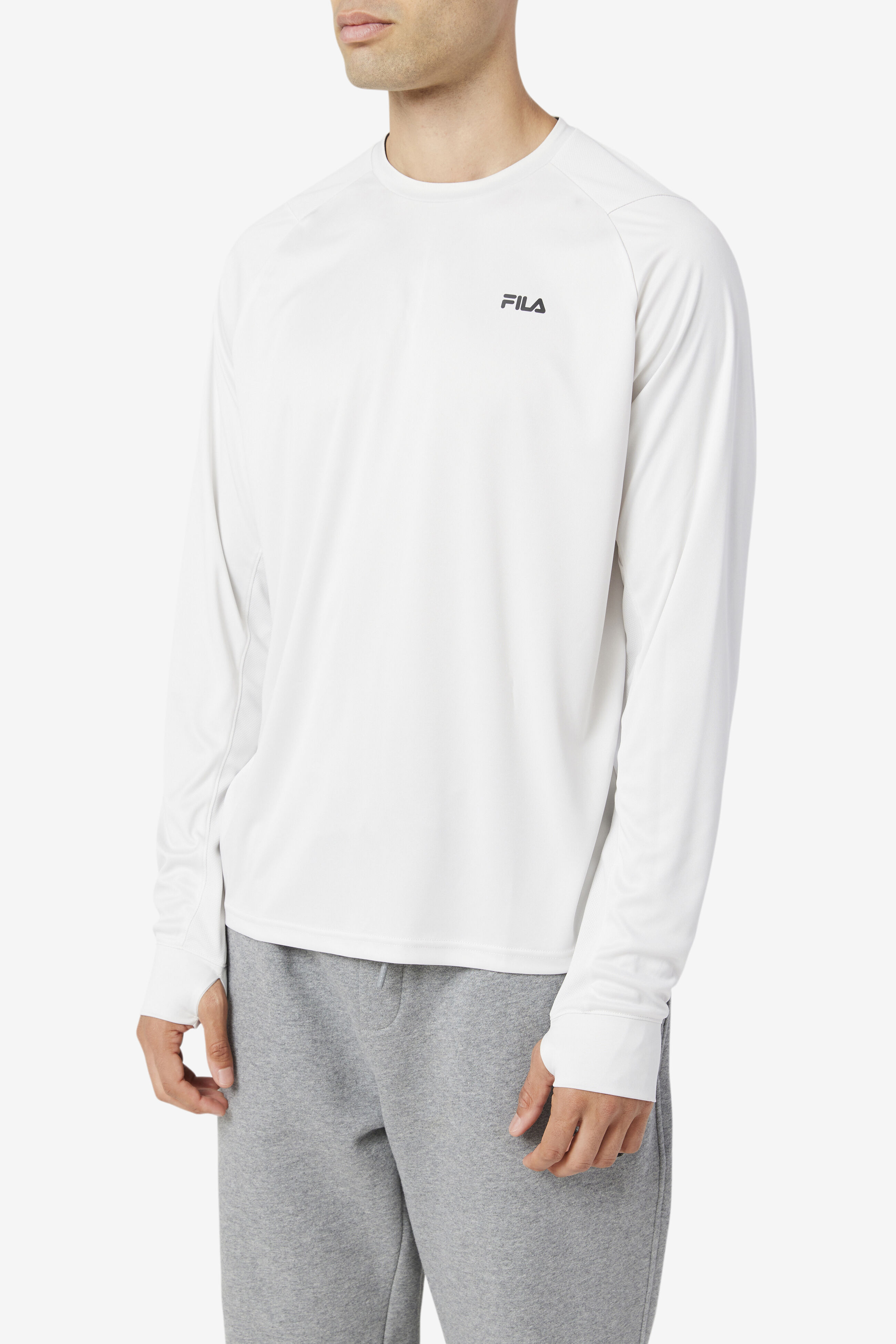 White long sleeve fila hot sale top