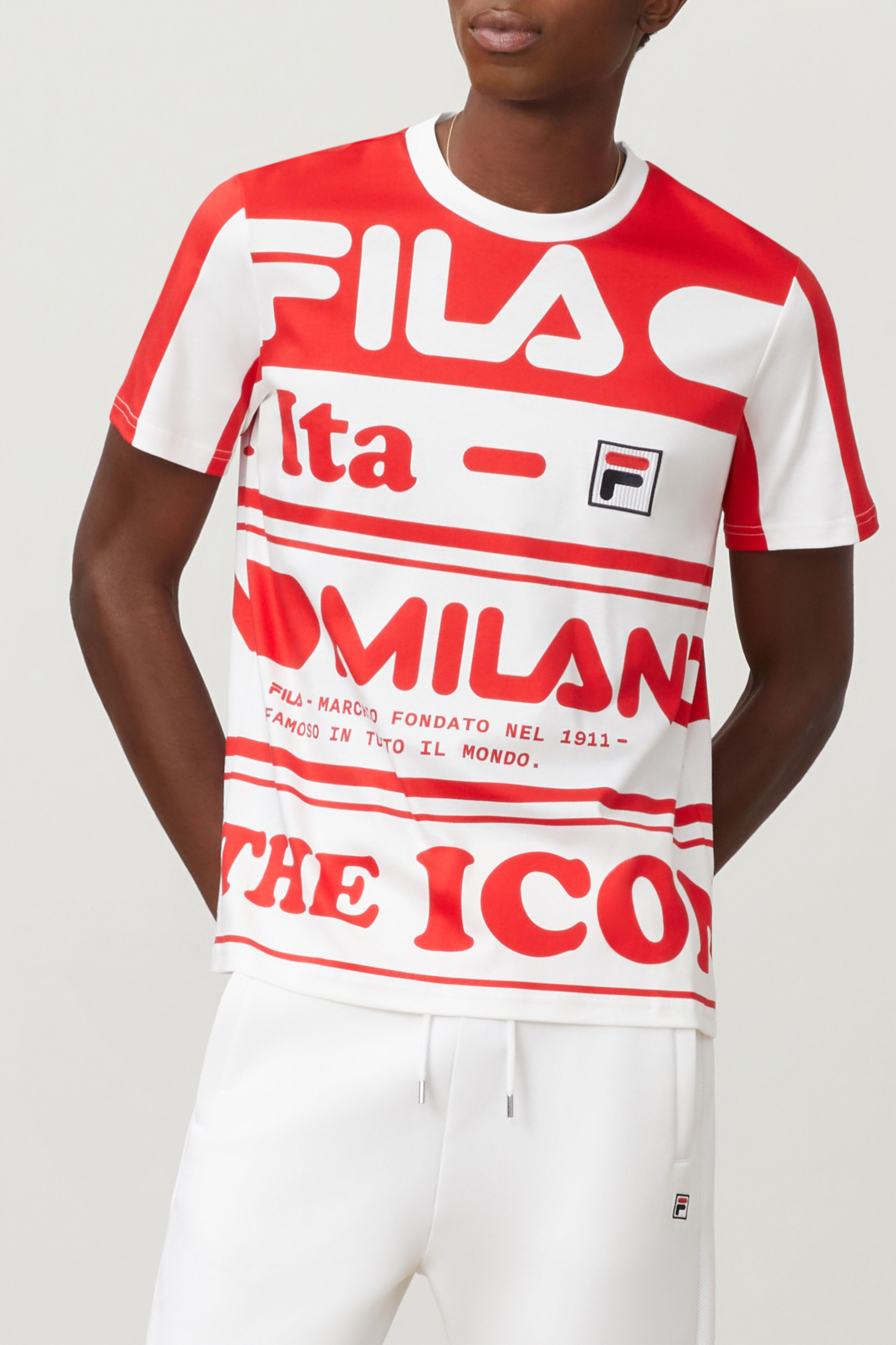 Fila Milano Printed Cotton Tee Tops Fila