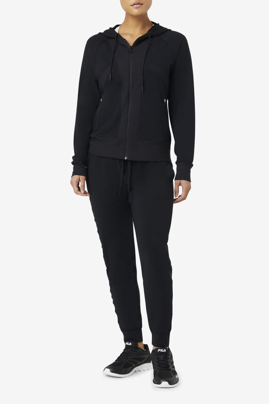 FI-LUX TEXTURE FULL ZIP HOODIE/BLACK/Medium
