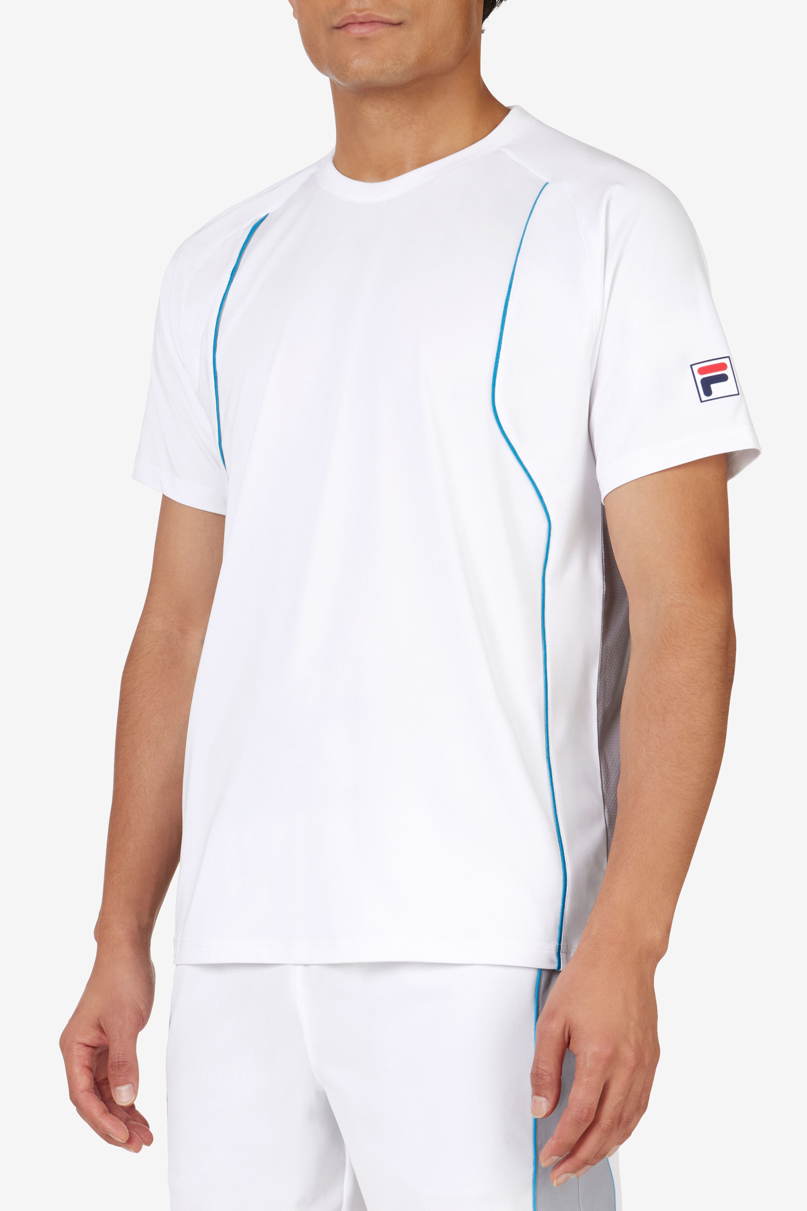 Back Spin Short Sleeve Mesh Crew Neck Fila