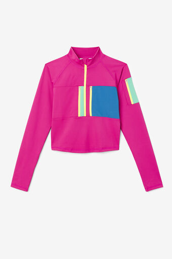 TEAGANNE PERFORMANCE HALF ZIP