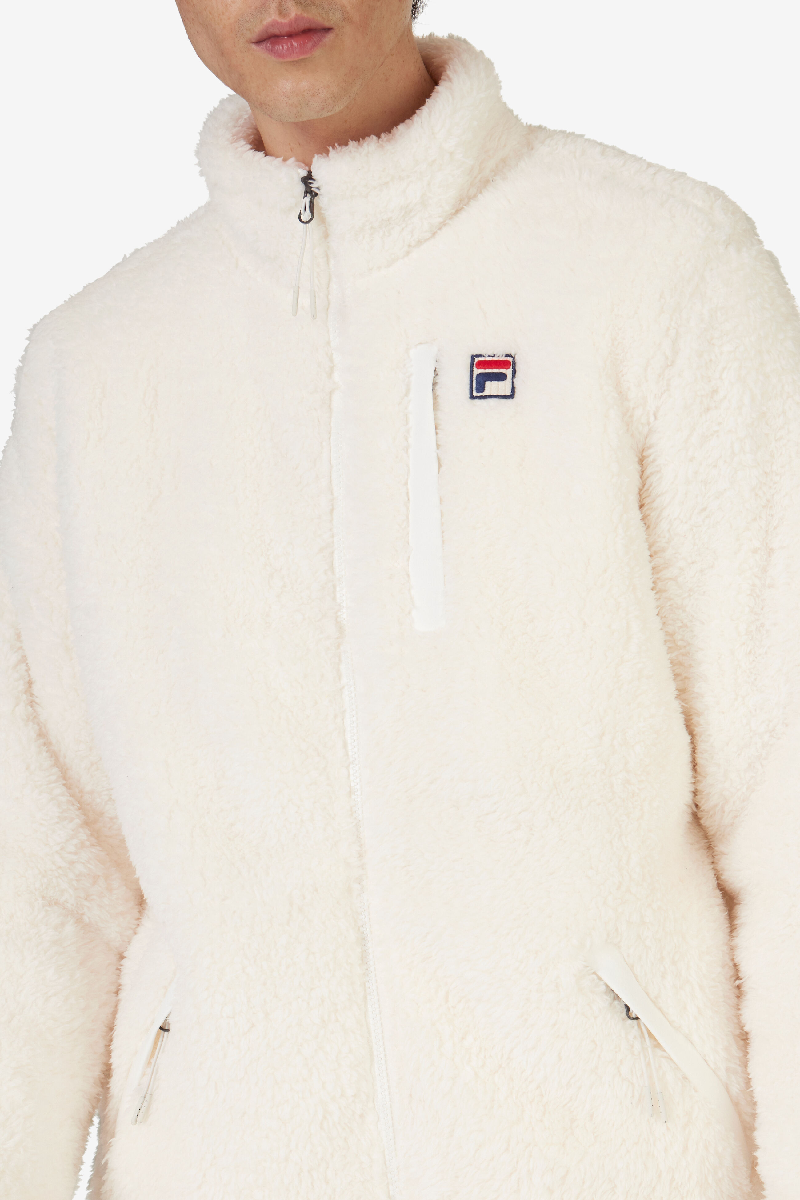 Fila woven panel sherpa jacket outlet