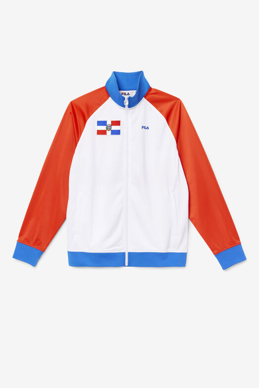 DOMINICAN REPUBLIC TRACK JACKET/FRED/WHT/PBLU/Large