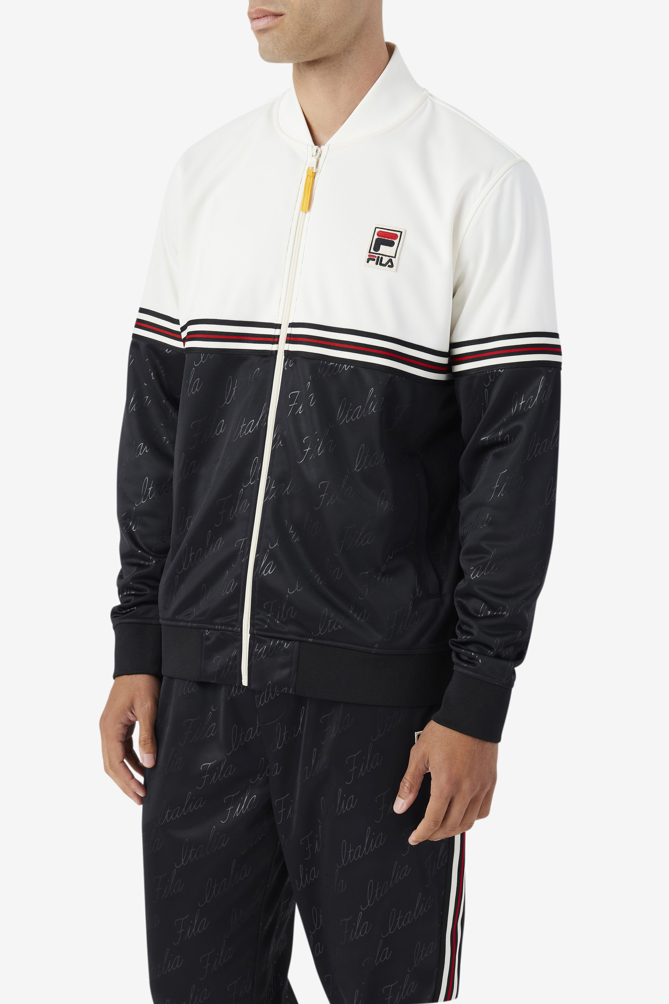 Ridd Black And White Men s Track Jacket Fila