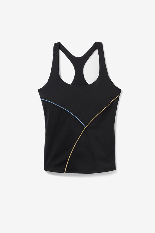 RACERBACK TANK/BLK/RATTN/DBLU/Large