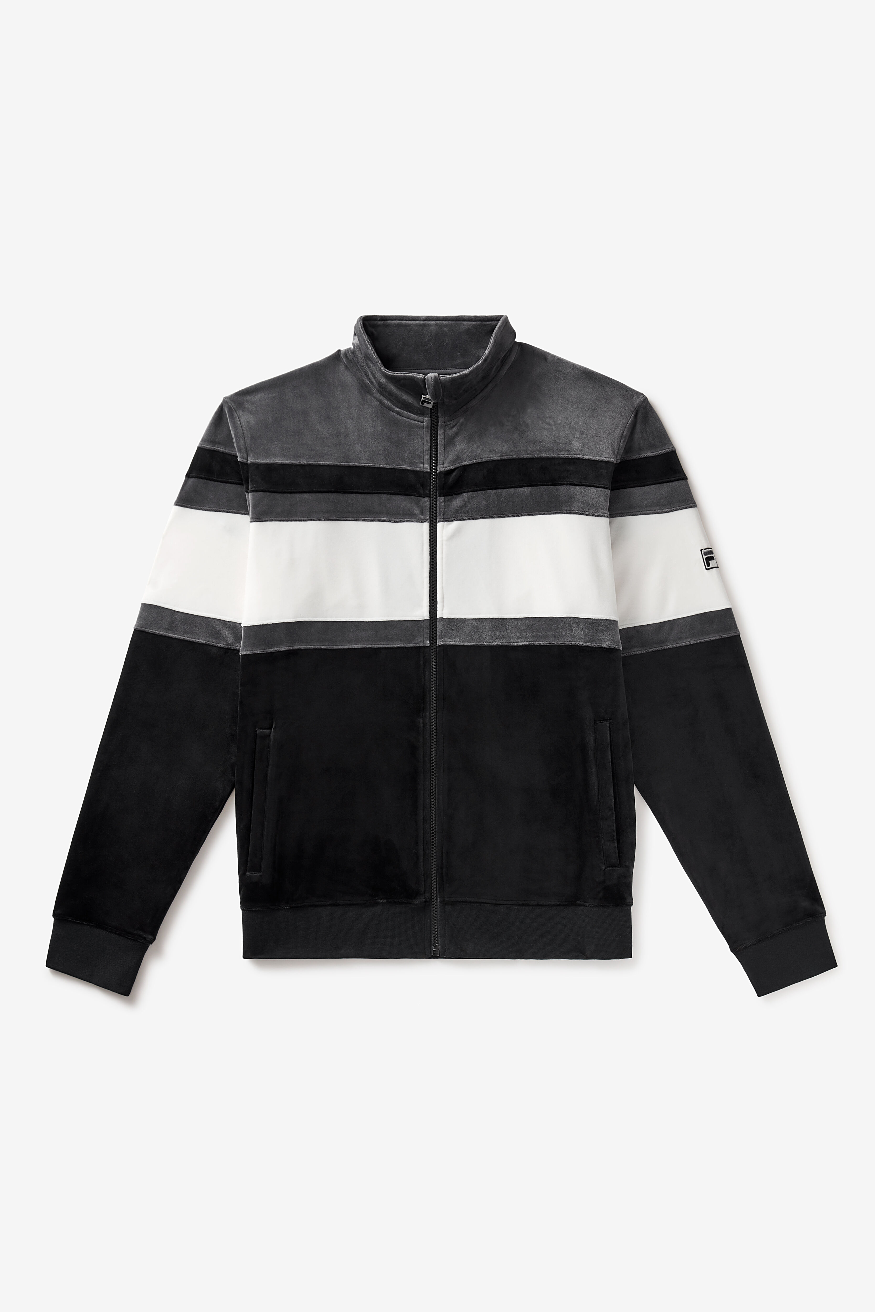 Smart Retro Velour Blocked Track Jacket