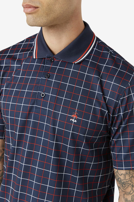 WINDOWPANE POLO SHIRT