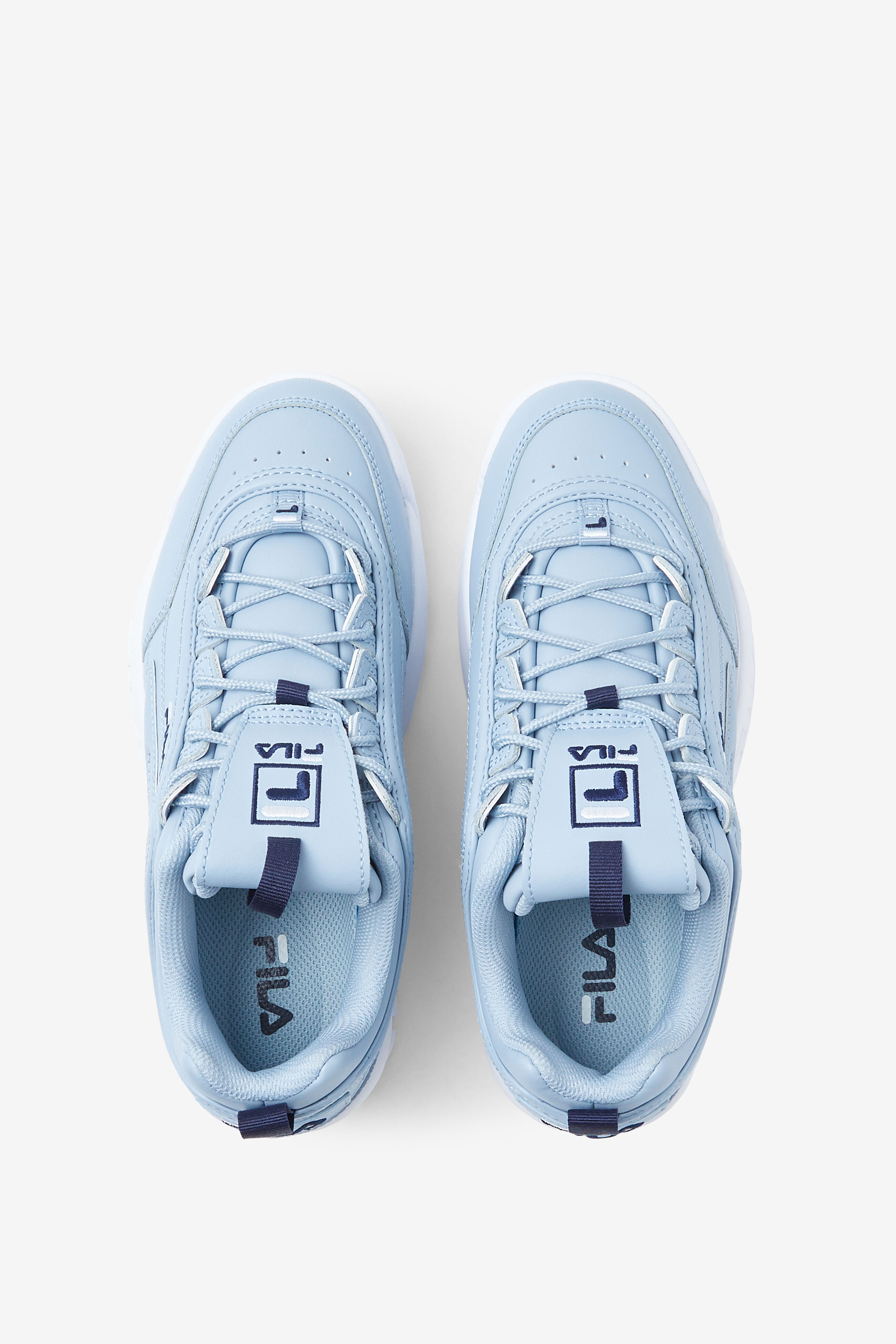 Baby blue fila trainers deals