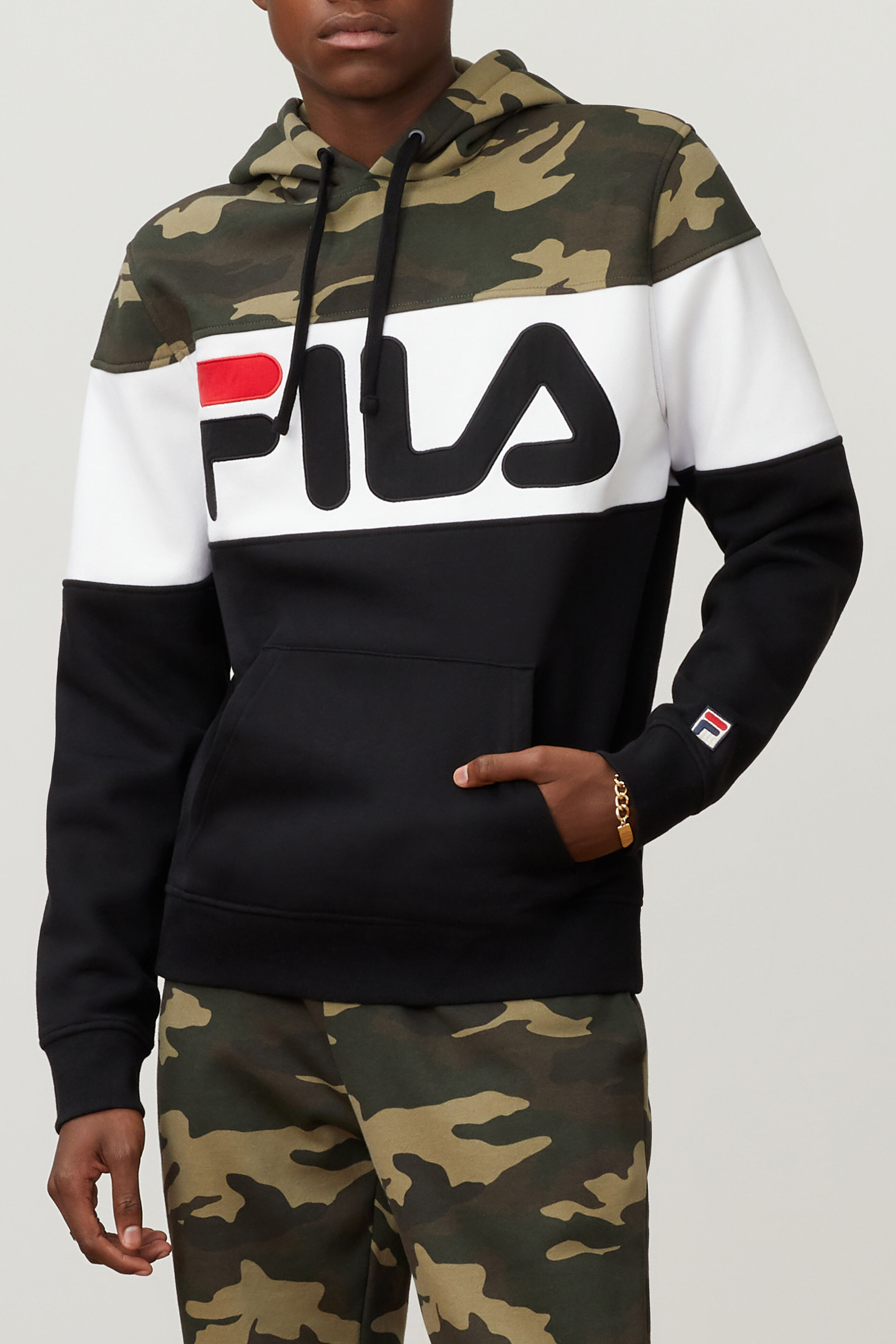 Fila tri color hoodie outlet