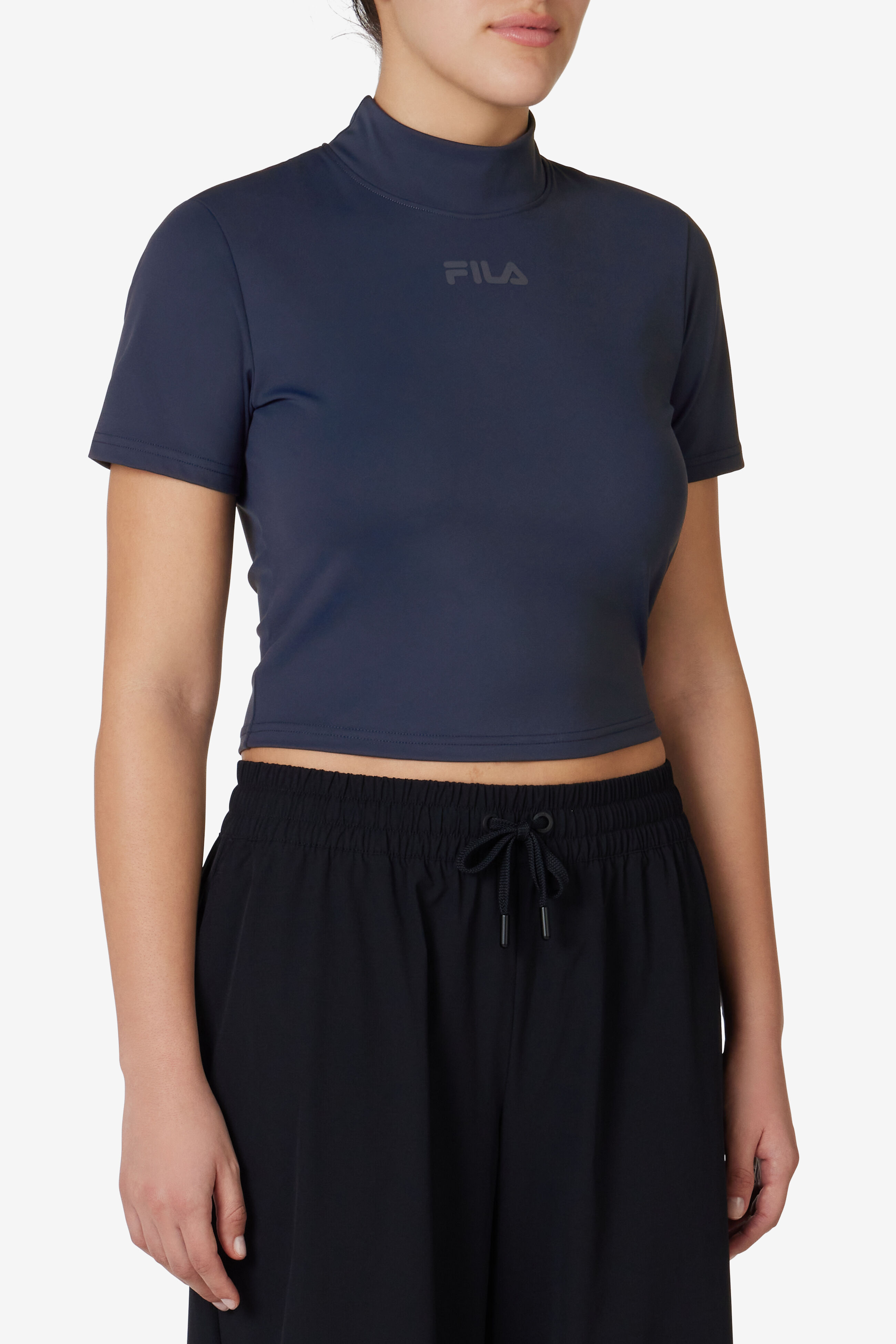 Women s Short Sleeve Mock Neck Top Fila