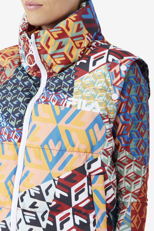MARINA SNAPOFF SLV CROP PUFFR