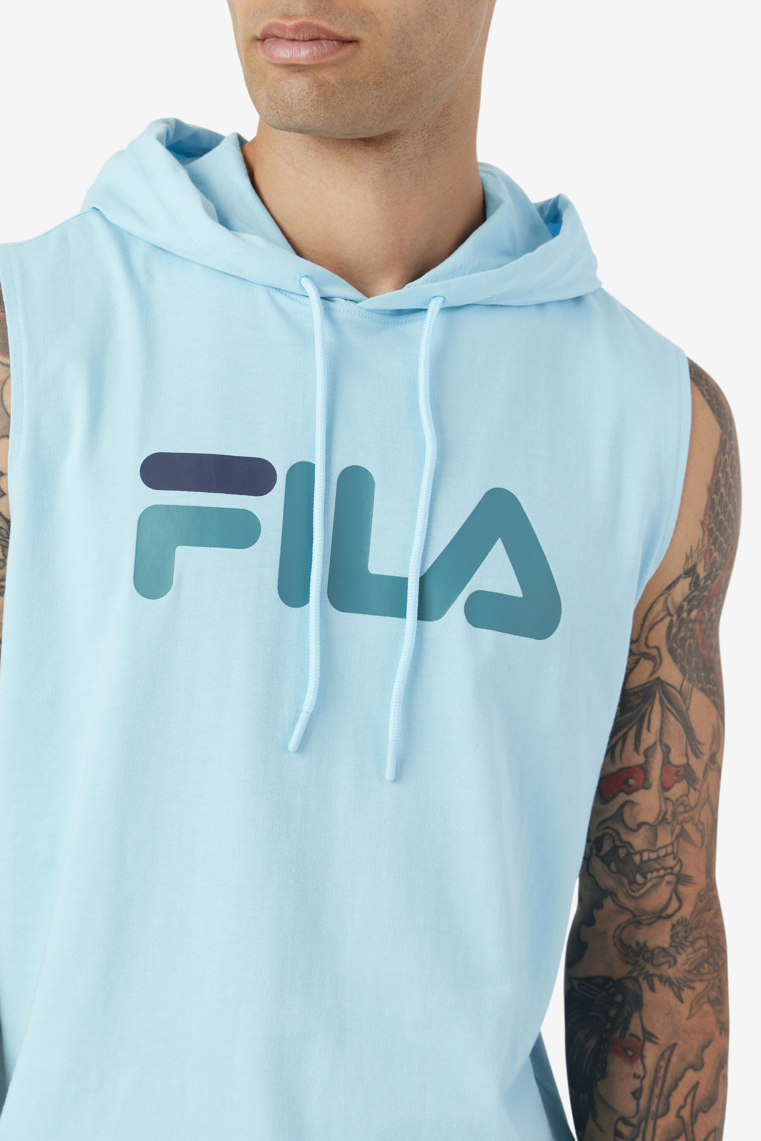 Zany Sleeveless Hoodie Tops Fila