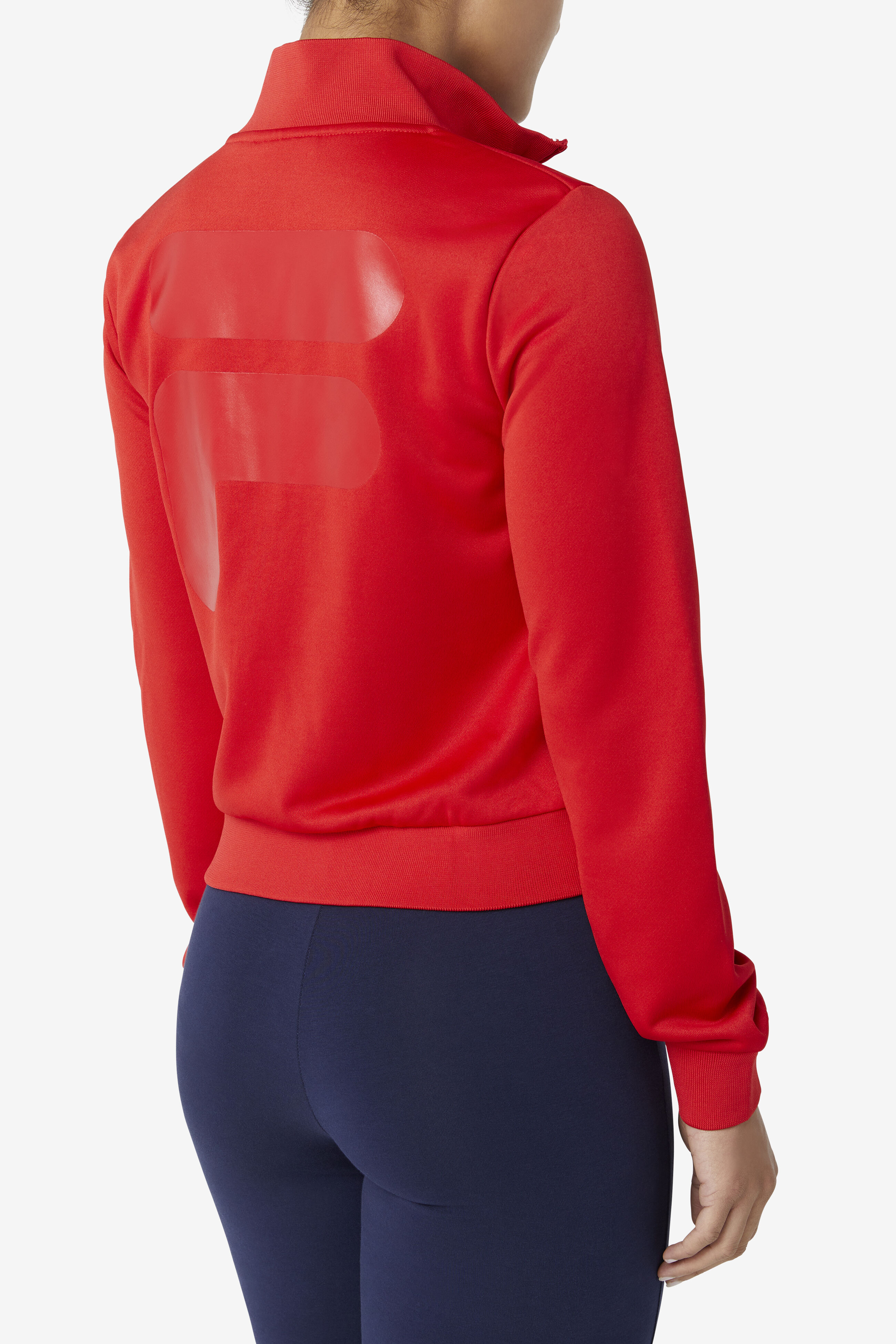 Roopam Red Track Jacket With Logo Fila