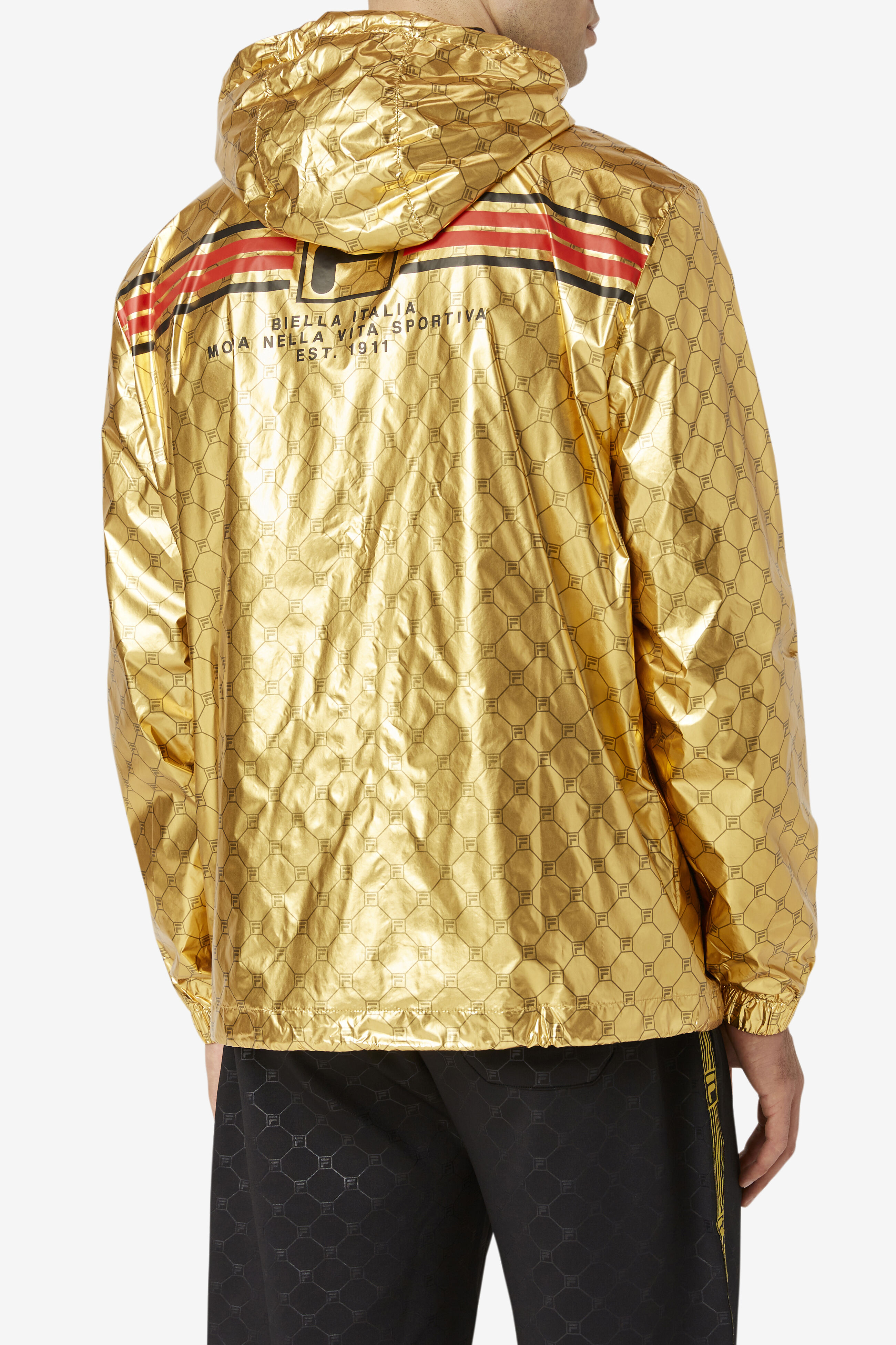 Metallic gold discount fila jacket