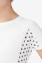 SHORT SLEEVE TOP/WHT/BLK/RATTN/Large