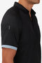 SHORT SLEEVE POLO/BLK/CBLU/Medium