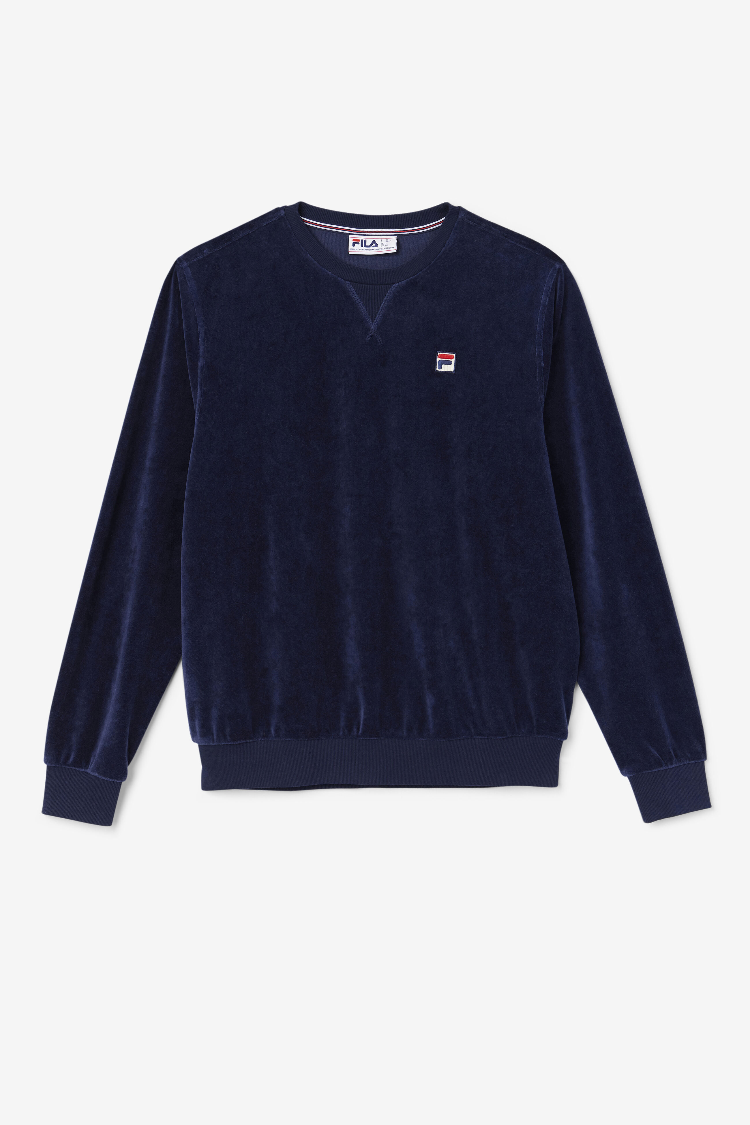 Earl Men s Long Sleeve Velour Crewneck Fila