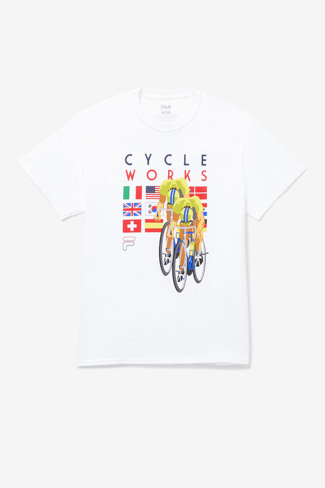 CYCLE WORKS TEE/WHITE/Large