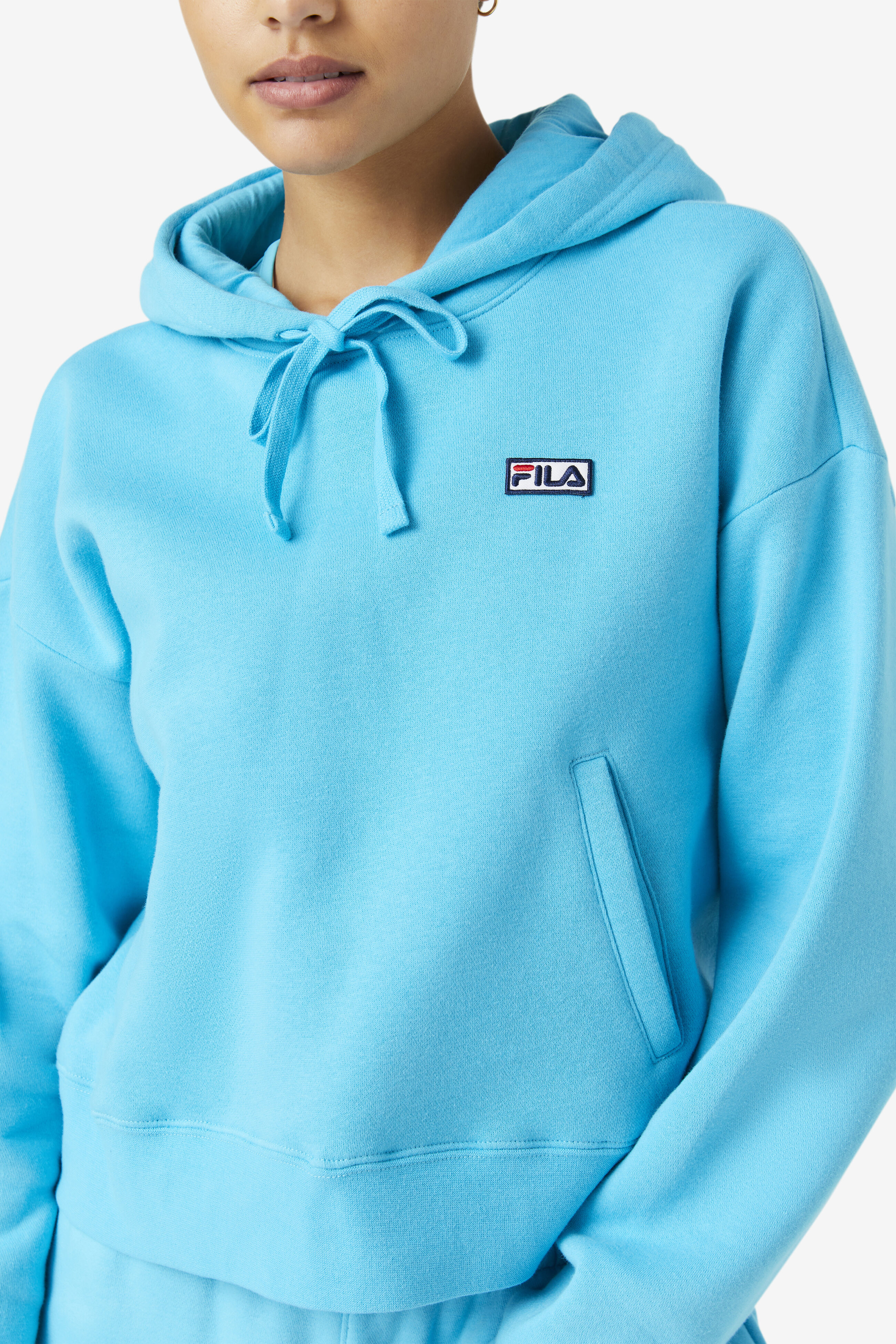 Blue fila hoodie women's shop