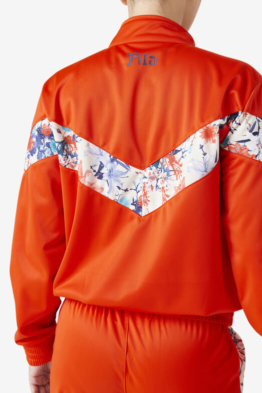 Kiara Women's Orange Track Jacket
