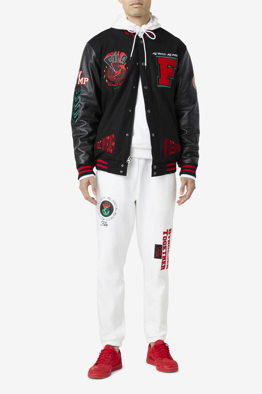 RADDIX VARSITY JACKET/*BLK/CRED/JBN/XXL