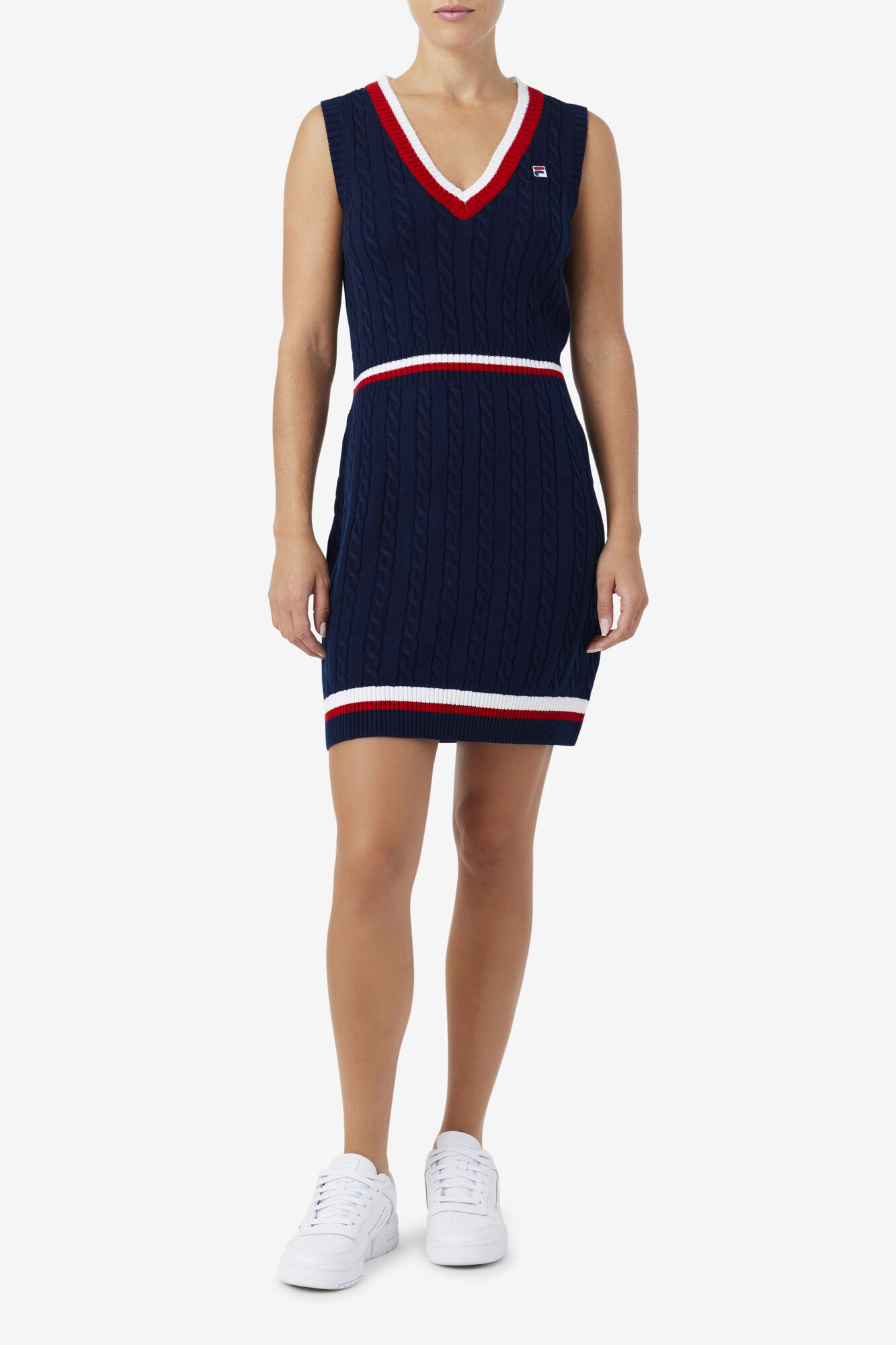 Darian Cable Knit Sweater Knit Dress Fila