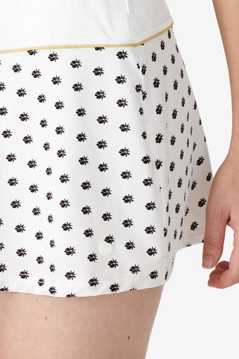 13 1/2 INCH SKORT/WHT/BLK/RATTN/Medium