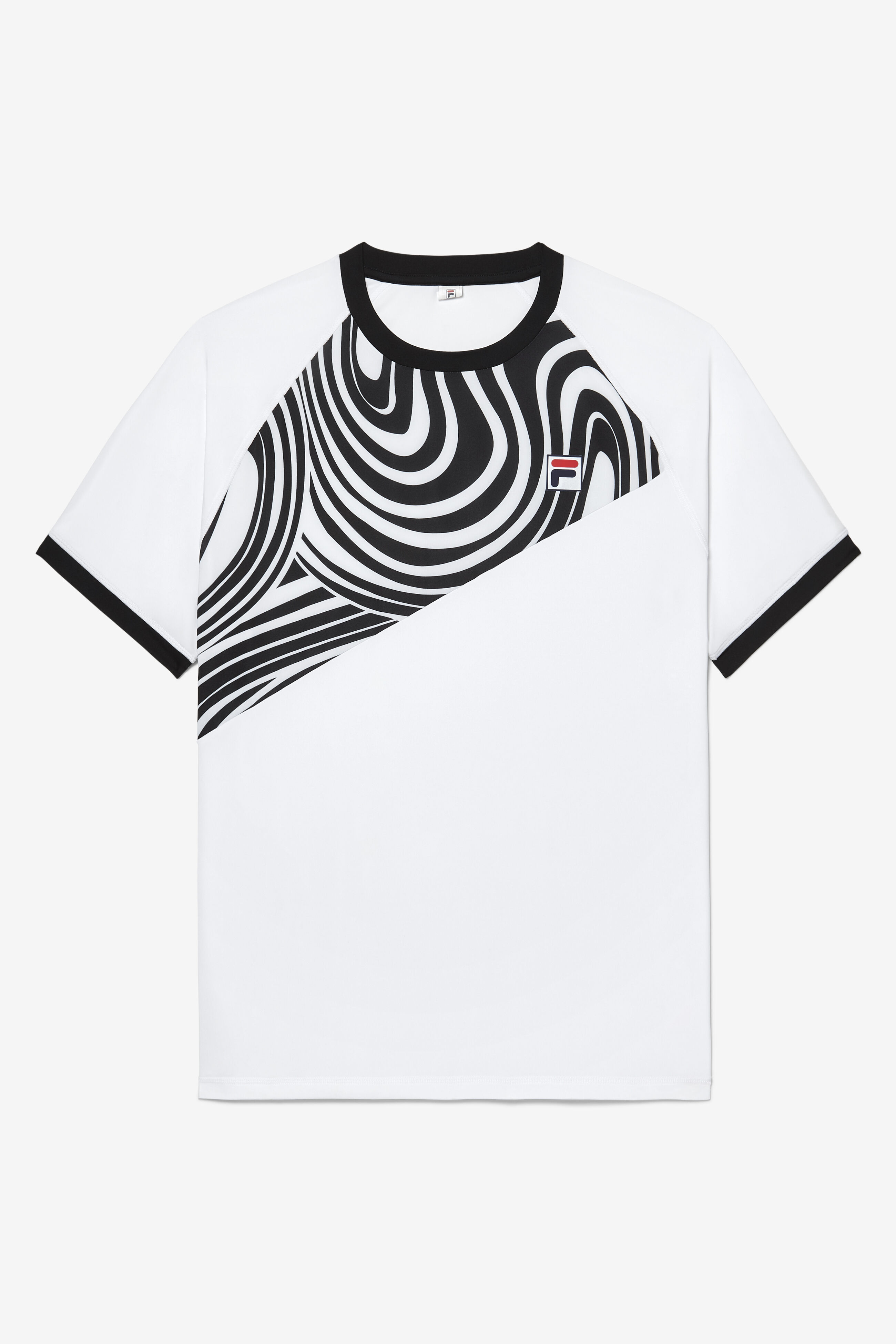 Tie Breaker Short Sleeve Color Block Printed Crew