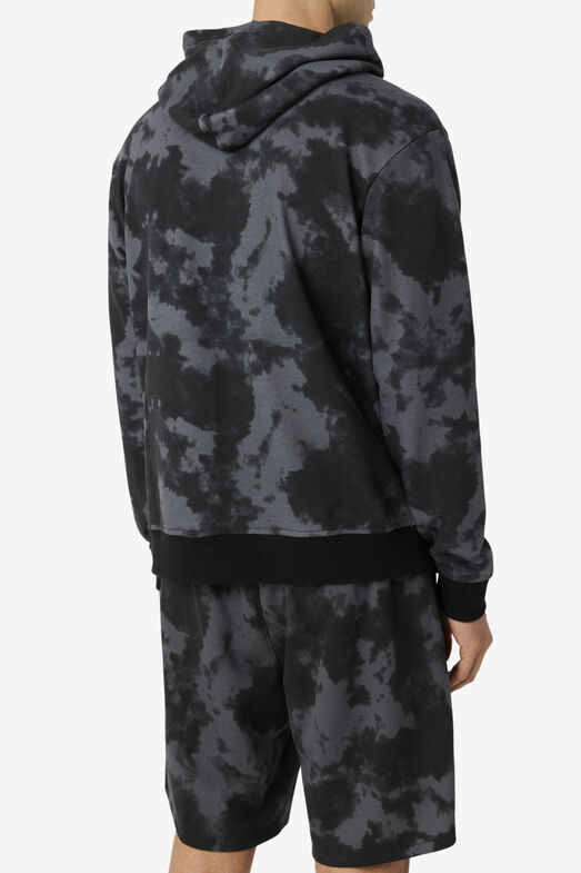 MARKITH TIE DYE HOODIE/BLACK/Large