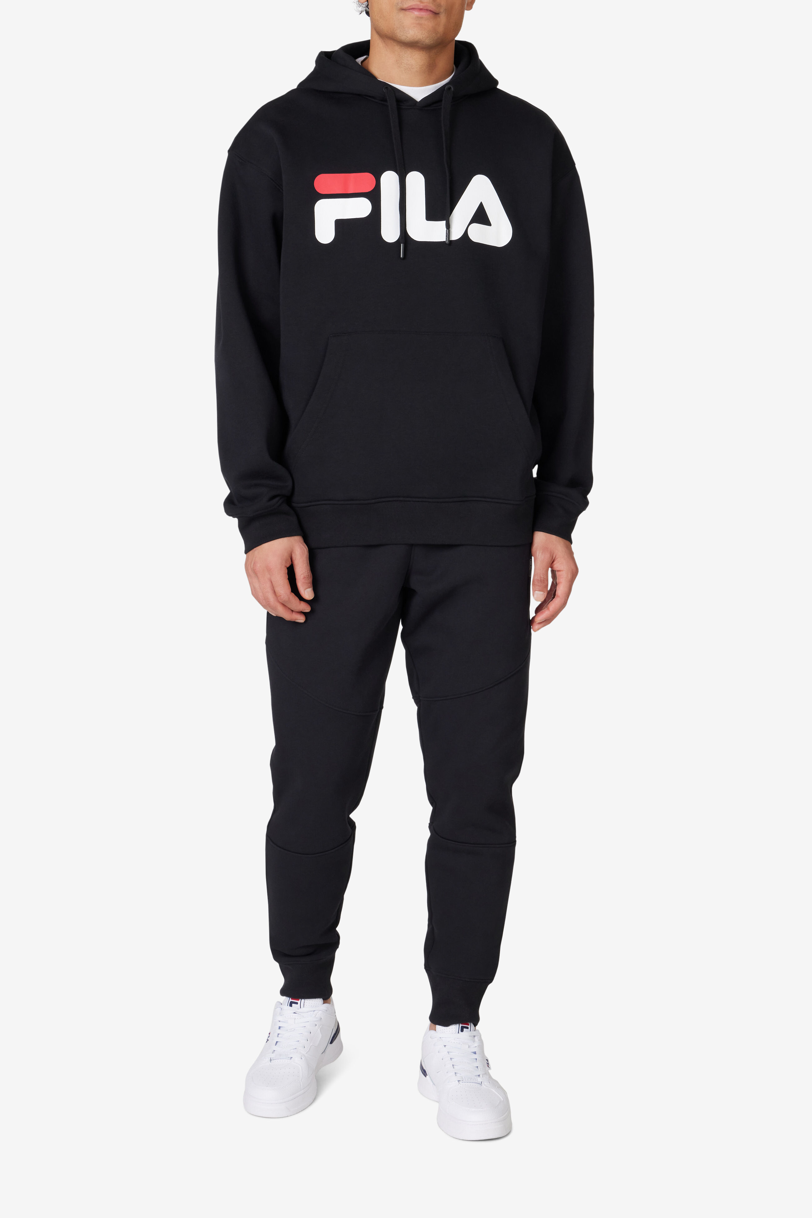 Fila logo white hoodie sale