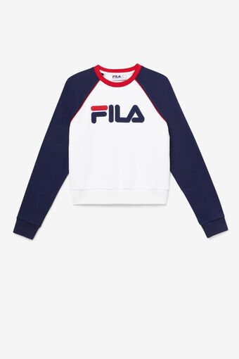 RICCARDA BLOCK SWEATSHIRT/WHT/PEAC/CRED/Large