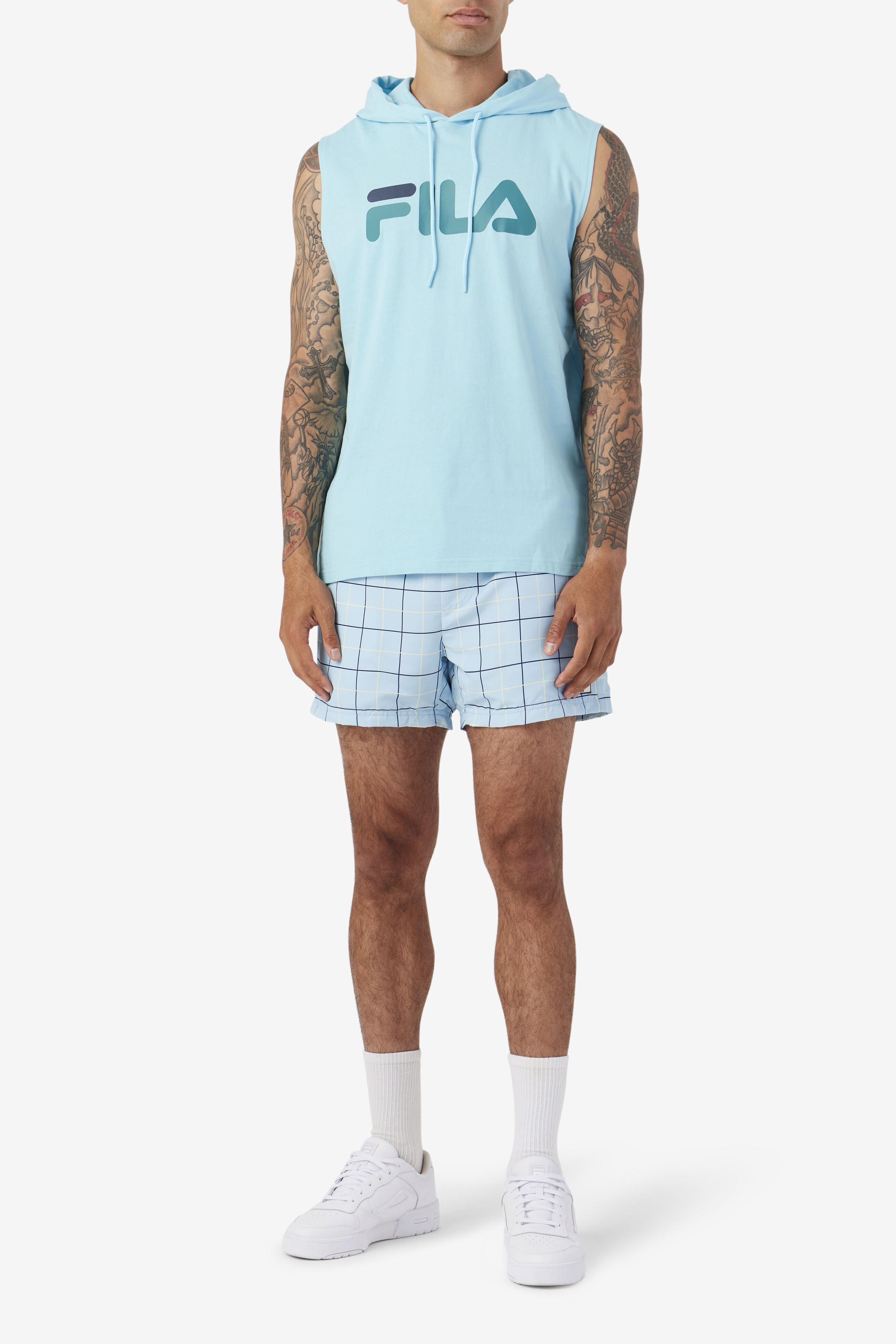 Zany Sleeveless Hoodie Tops Fila
