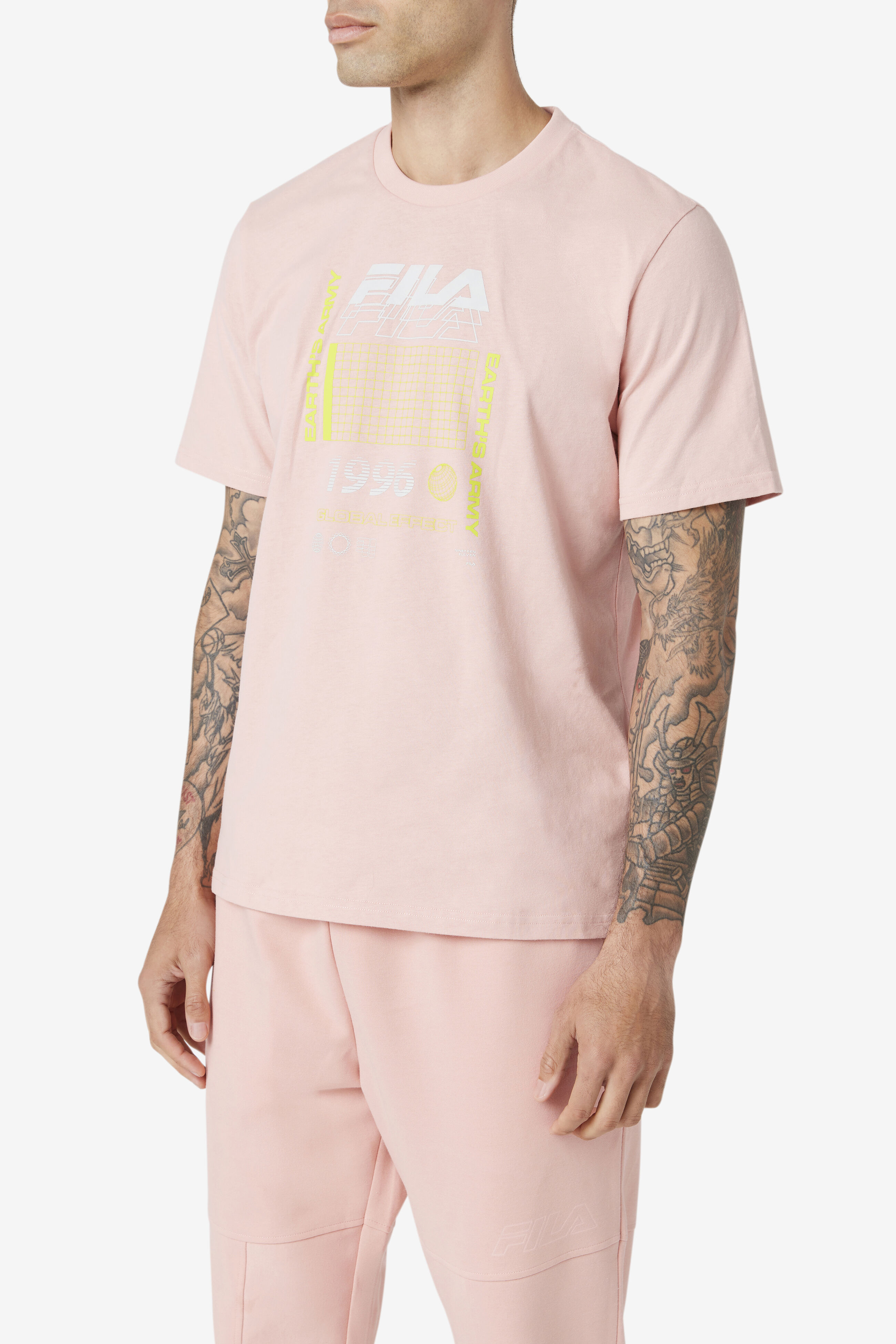 Tee shirt fila top rose