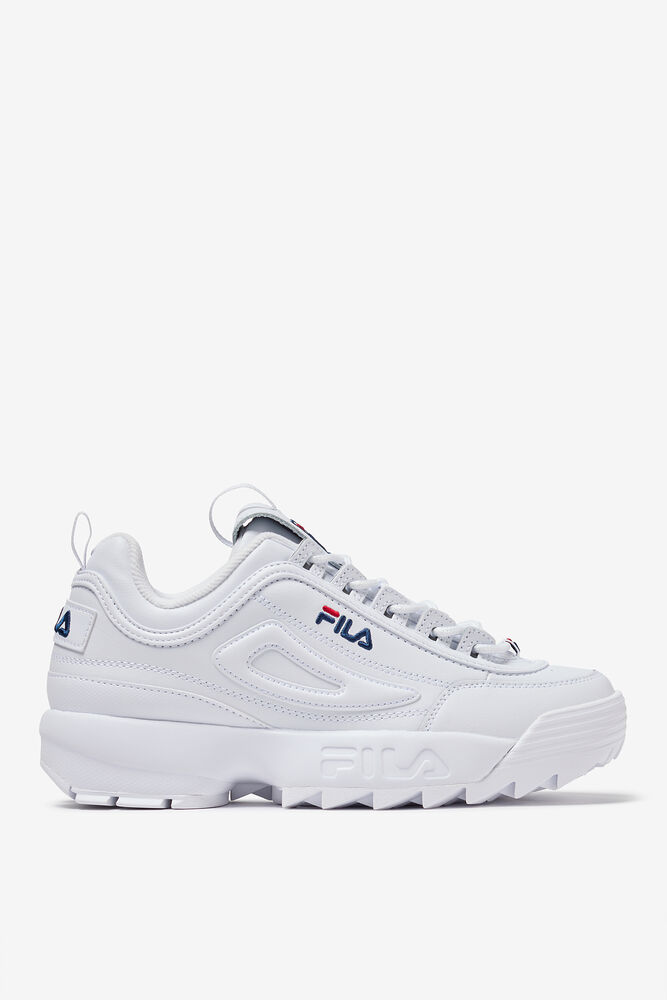 fila disruptor ii premium black & white leather shoes