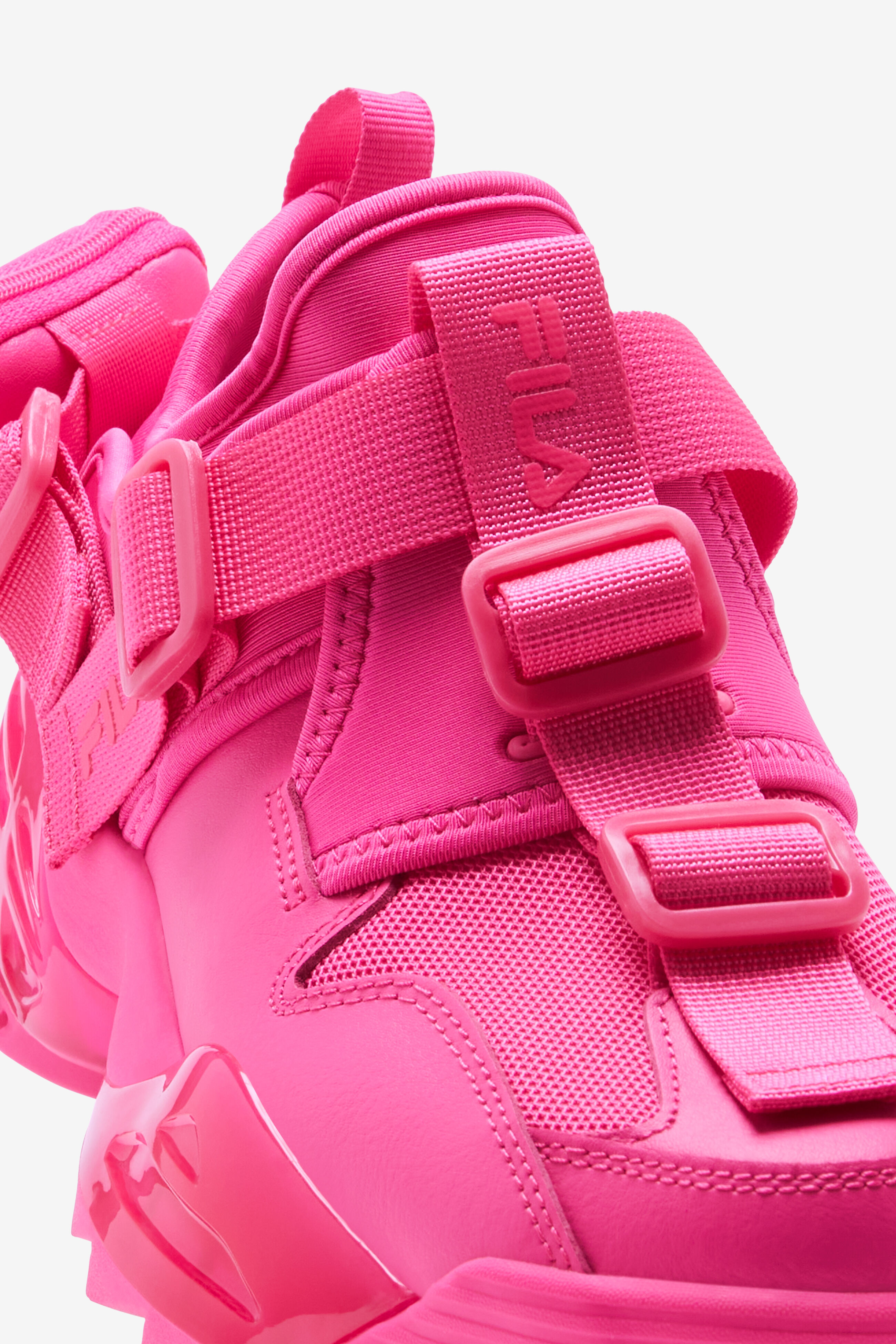 Pink filas with pouch shop
