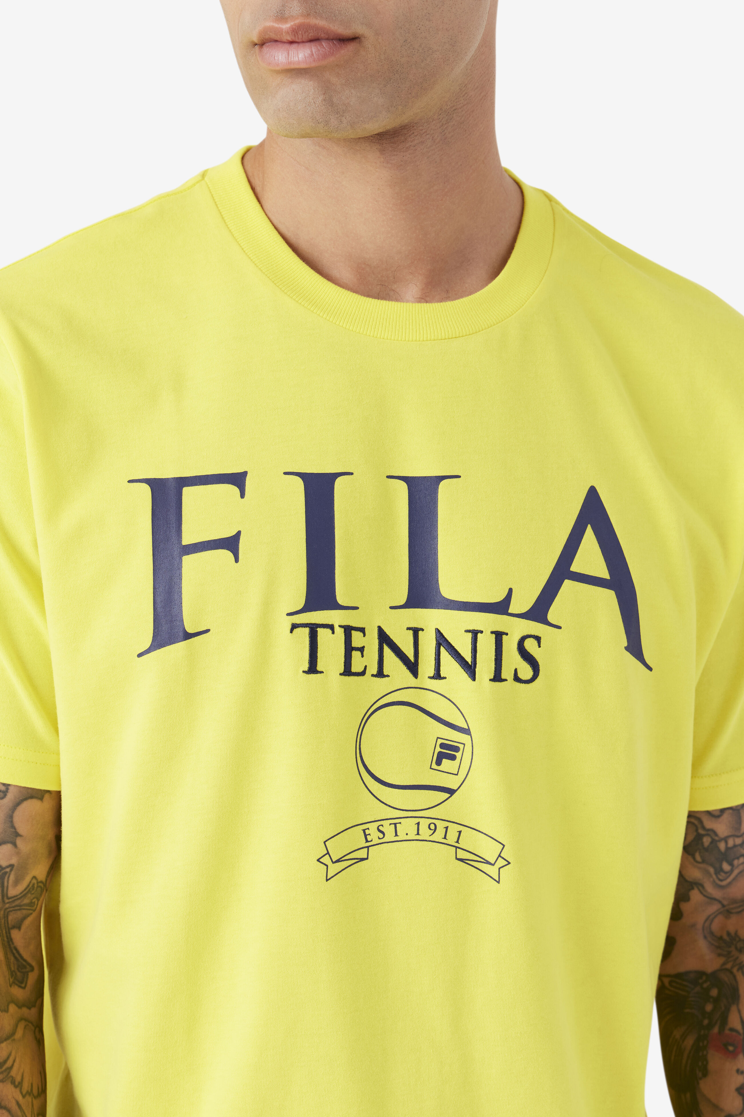 Yellow hot sale fila shirt