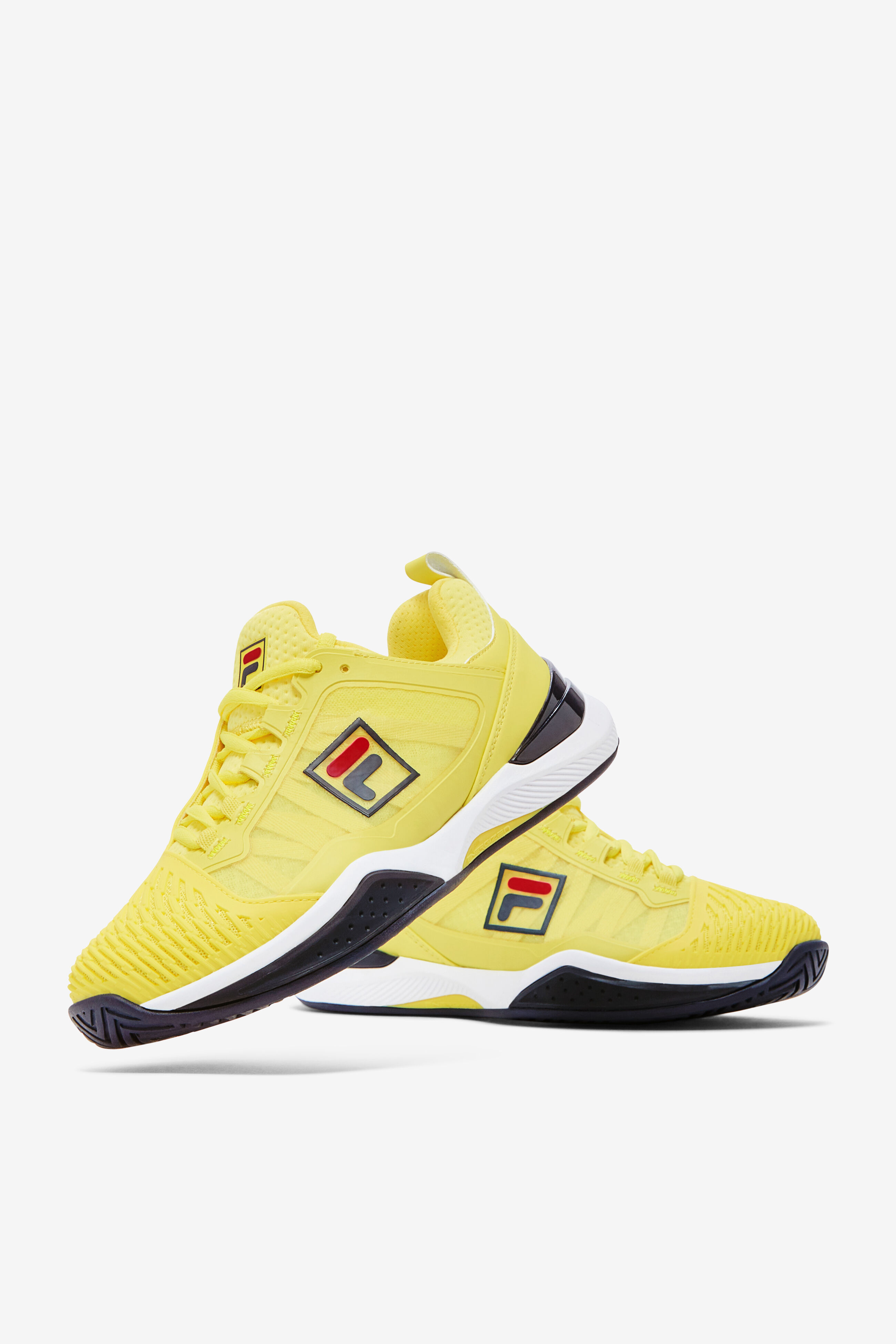 Yellow fila tennis shoes clearance
