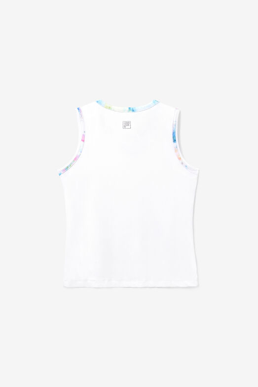 FULL BACK TANK/WHT/TDYE/L