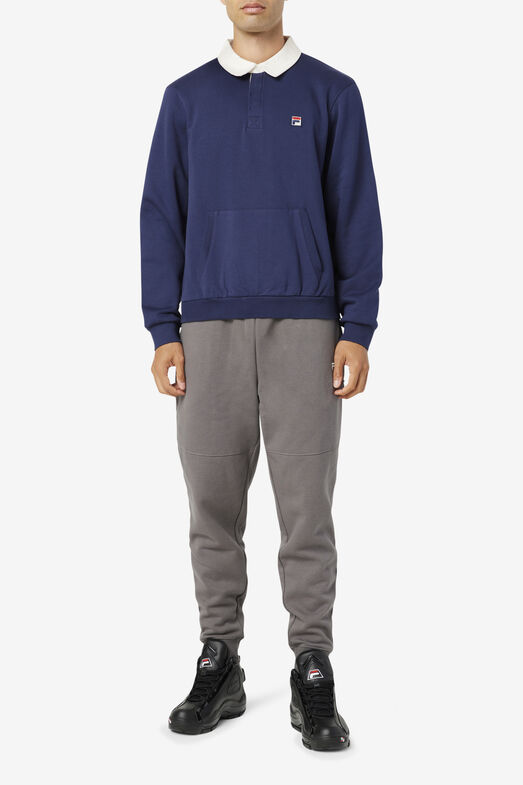 EDISON RUGBY SWEATER/PEAC/WWHT/Large