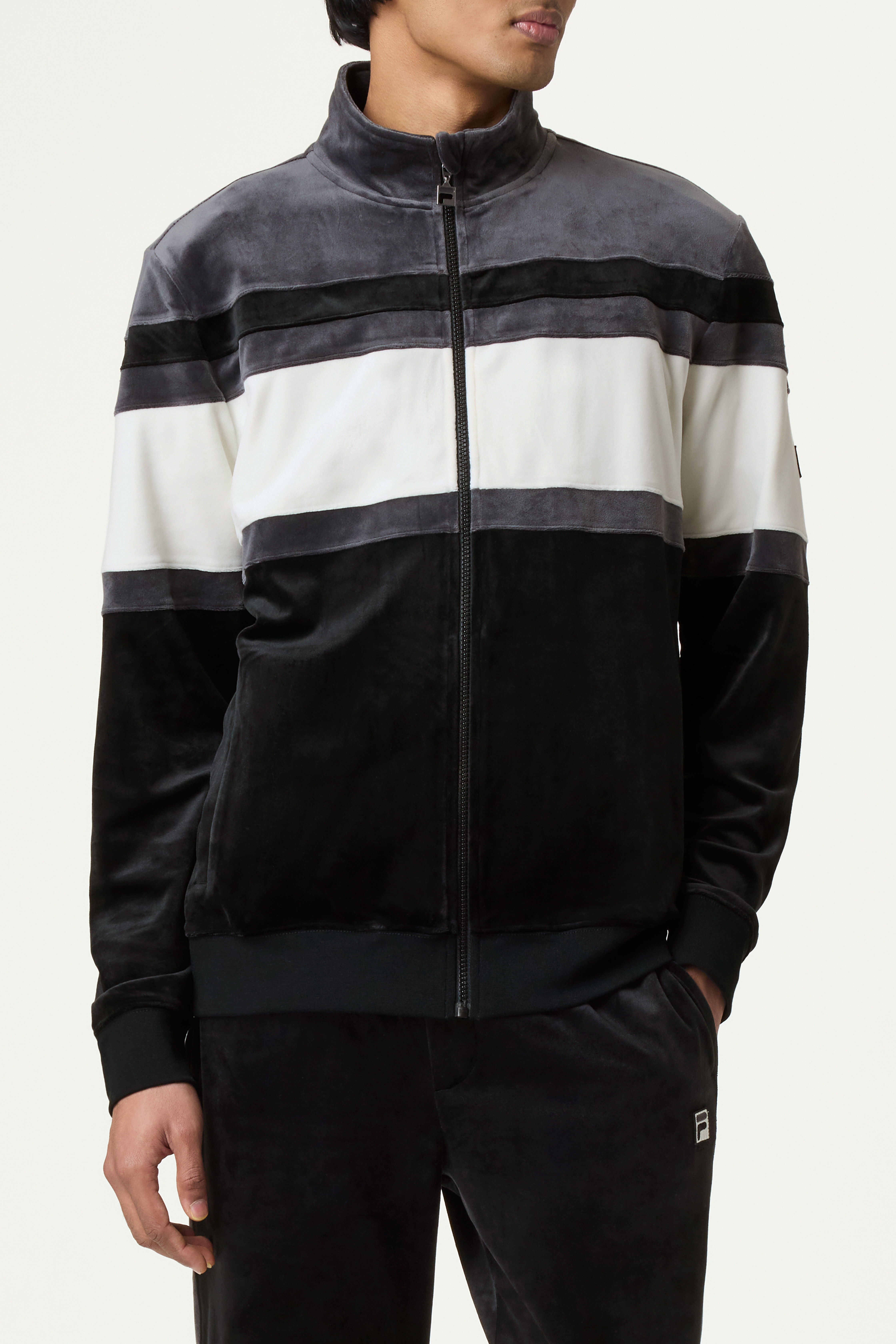 Smart Retro Velour Track Jacket With Zipper Fila