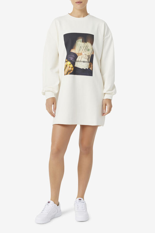 MADELYN GRAPHIC DRESS/GARD/THYM/TABS/Extra Small