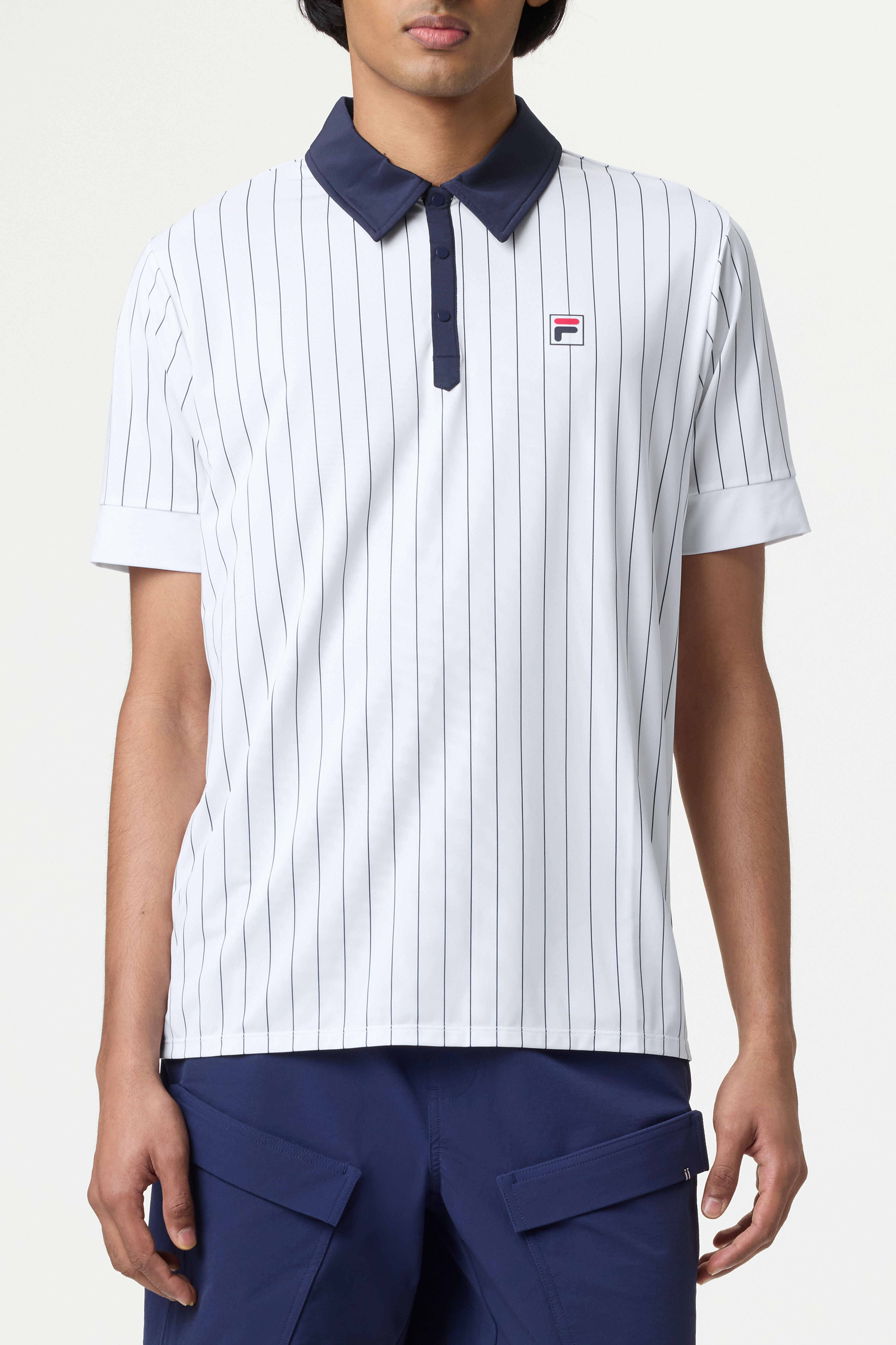 Fila striped polo deals