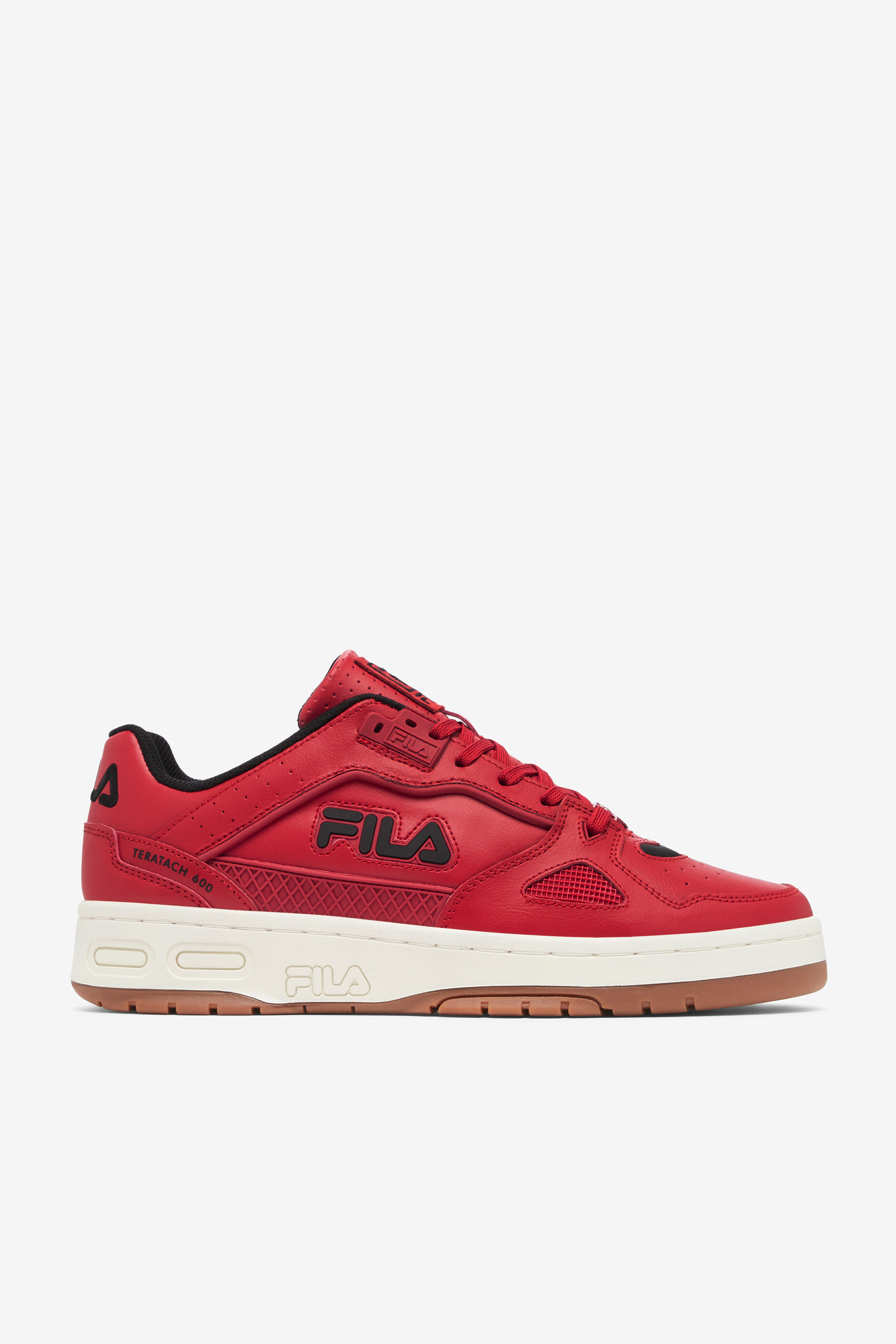 red and gold fila shoes