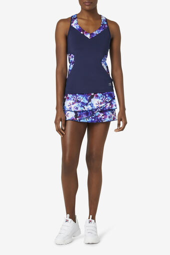 PICKLEBALL HALTER TANK/NAVY/NVYP/Small