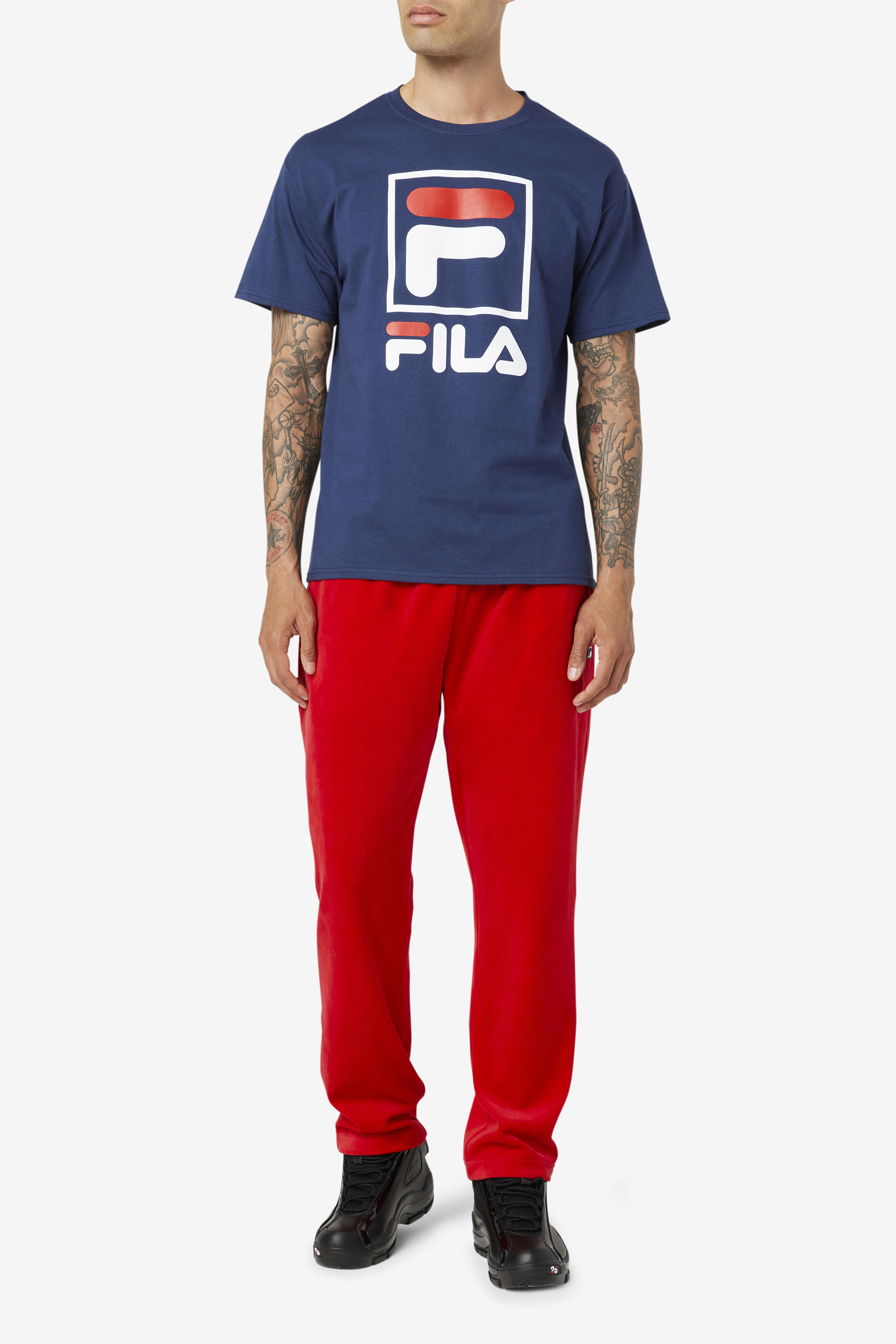 Stacked Short Sleeve Men s Logo Tee Fila